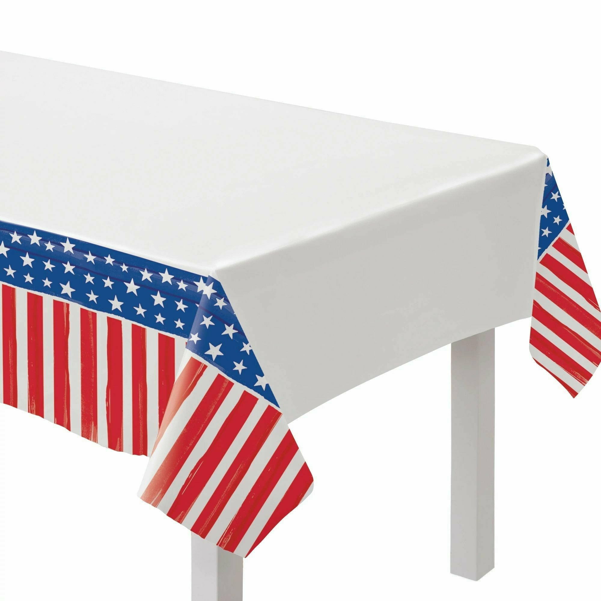 Amscan HOLIDAY: PATRIOTIC Painted Patriotic Plastic Table Cover
