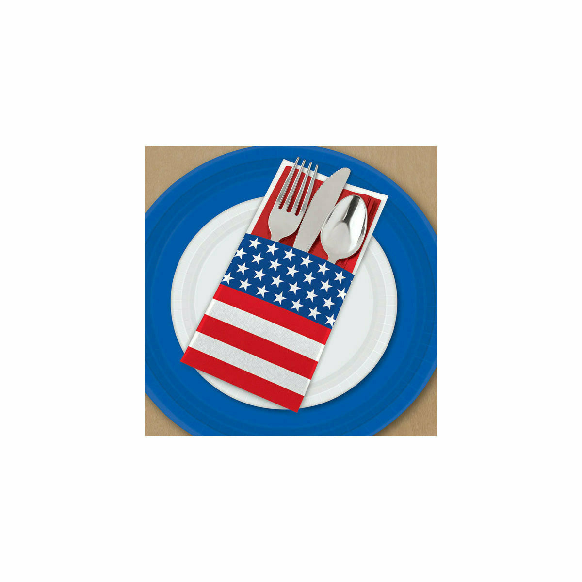 Amscan HOLIDAY: PATRIOTIC PATRIOTIC CUTLERY HOLDER