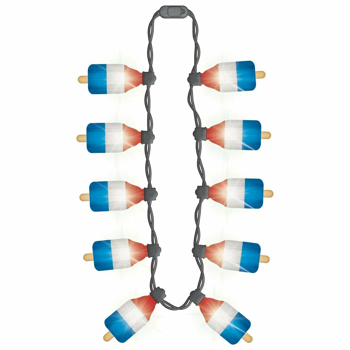 Amscan HOLIDAY: PATRIOTIC Patriotic Ice Pop Light-up Necklace