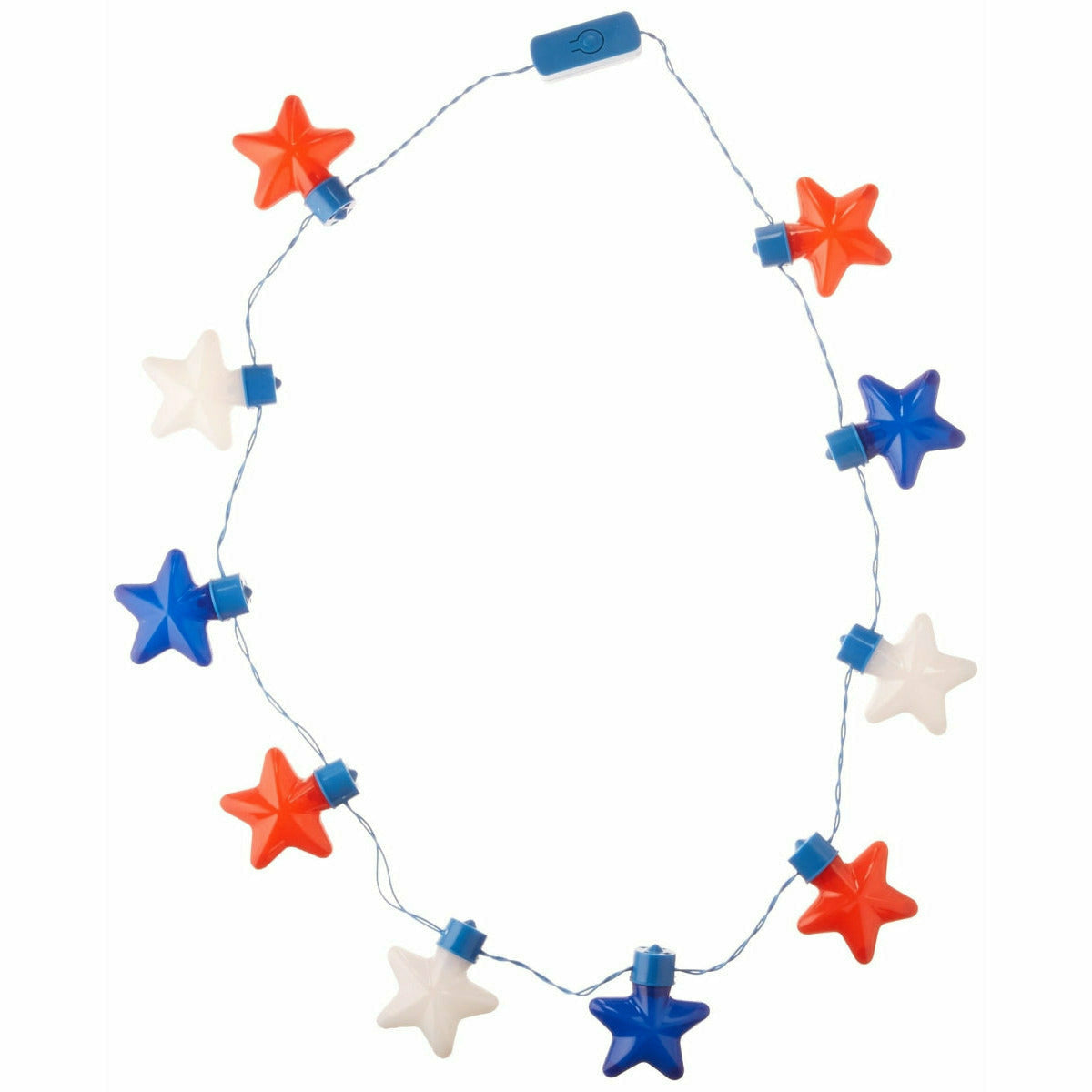 Amscan HOLIDAY: PATRIOTIC Patriotic Light up Jumbo Star Necklace - Red, White & Blue