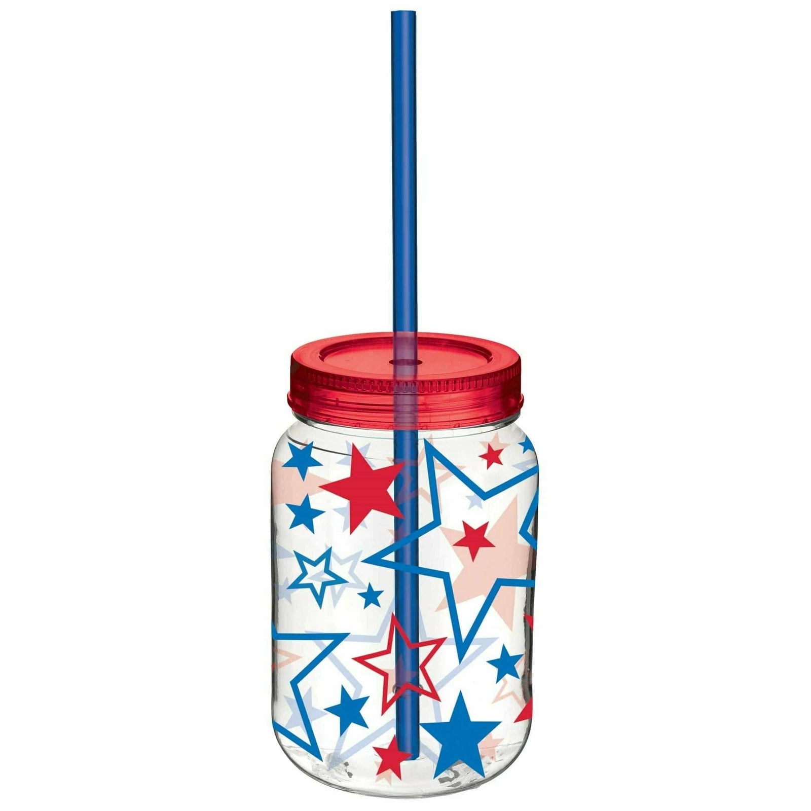 Amscan HOLIDAY: PATRIOTIC Patriotic Mason Cup w/ Straw