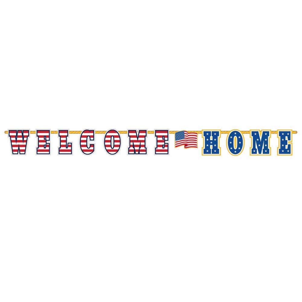 Amscan HOLIDAY: PATRIOTIC Welcome Home American Pride Jointed Banner