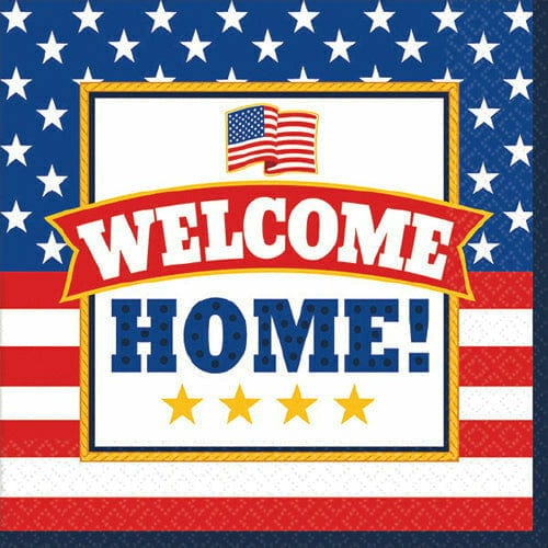 Amscan HOLIDAY: PATRIOTIC Welcome Home &#39;American Pride&#39; Small Napkins (36ct)