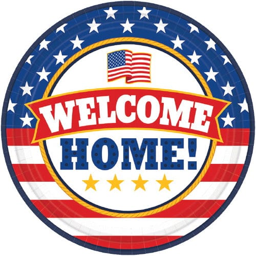 Amscan HOLIDAY: PATRIOTIC Welcome Home Dessert Plates