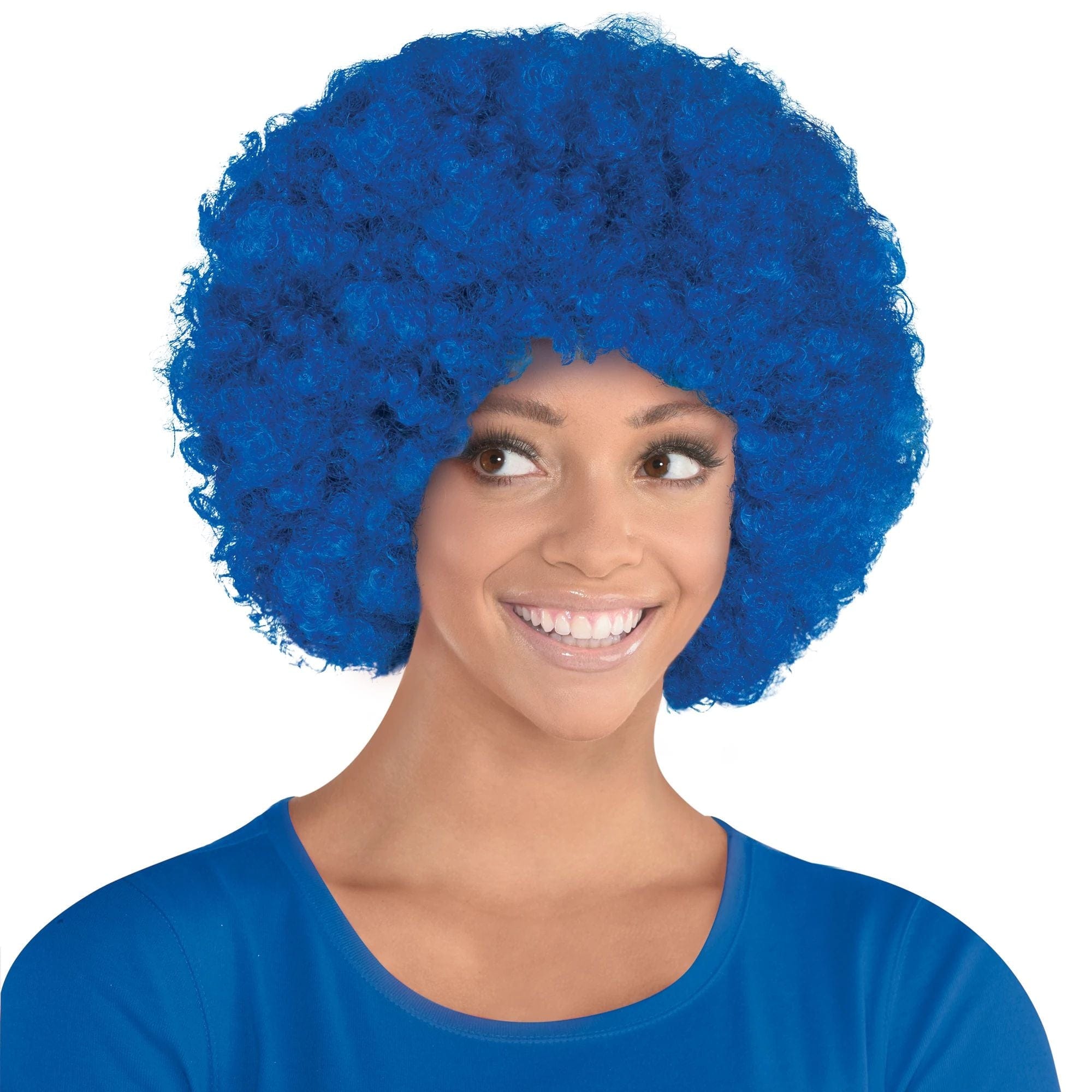 Amscan HOLIDAY: SPIRIT Blue Afro Curly Wig