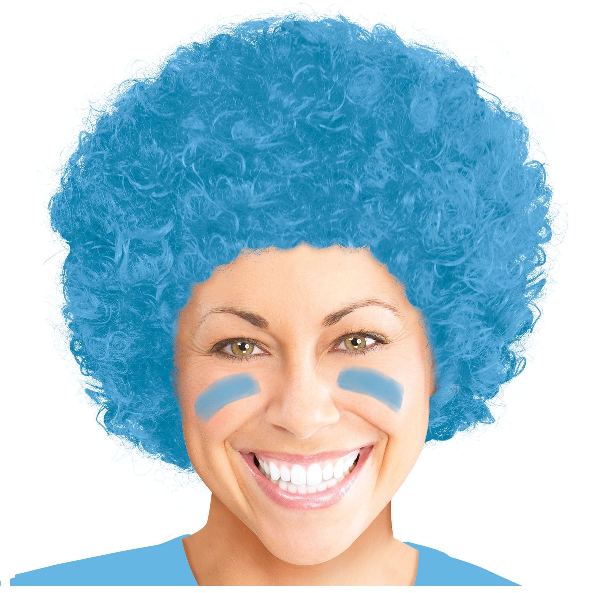Amscan HOLIDAY: SPIRIT Light Blue Afro Curly Wig