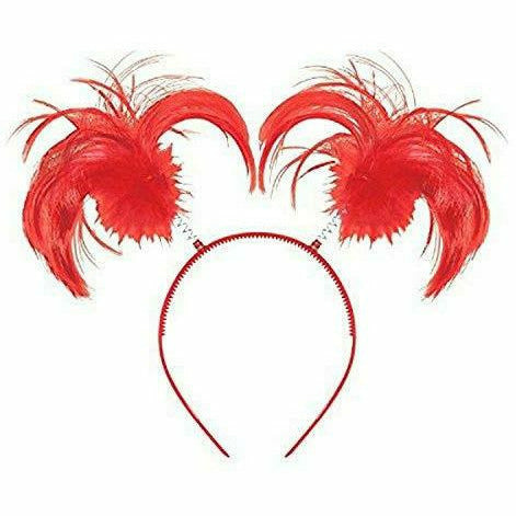 Amscan HOLIDAY: SPIRIT Ponytail Headband Red