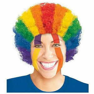 Amscan HOLIDAY: SPIRIT Rainbow Afro Curly Wig