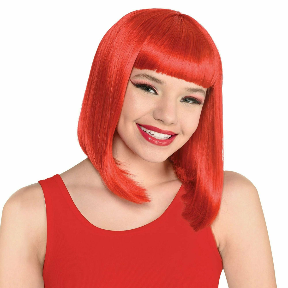 Amscan HOLIDAY: SPIRIT Red Long Bob Wig