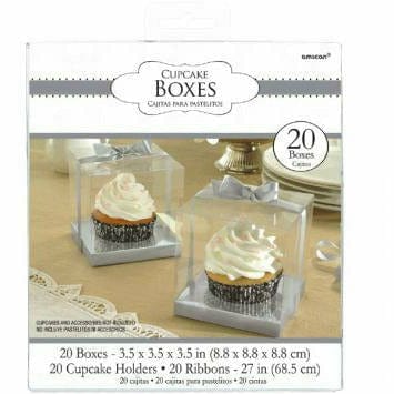 Amscan HOLIDAY: SPIRIT SILVER CUPCAKE BOXES