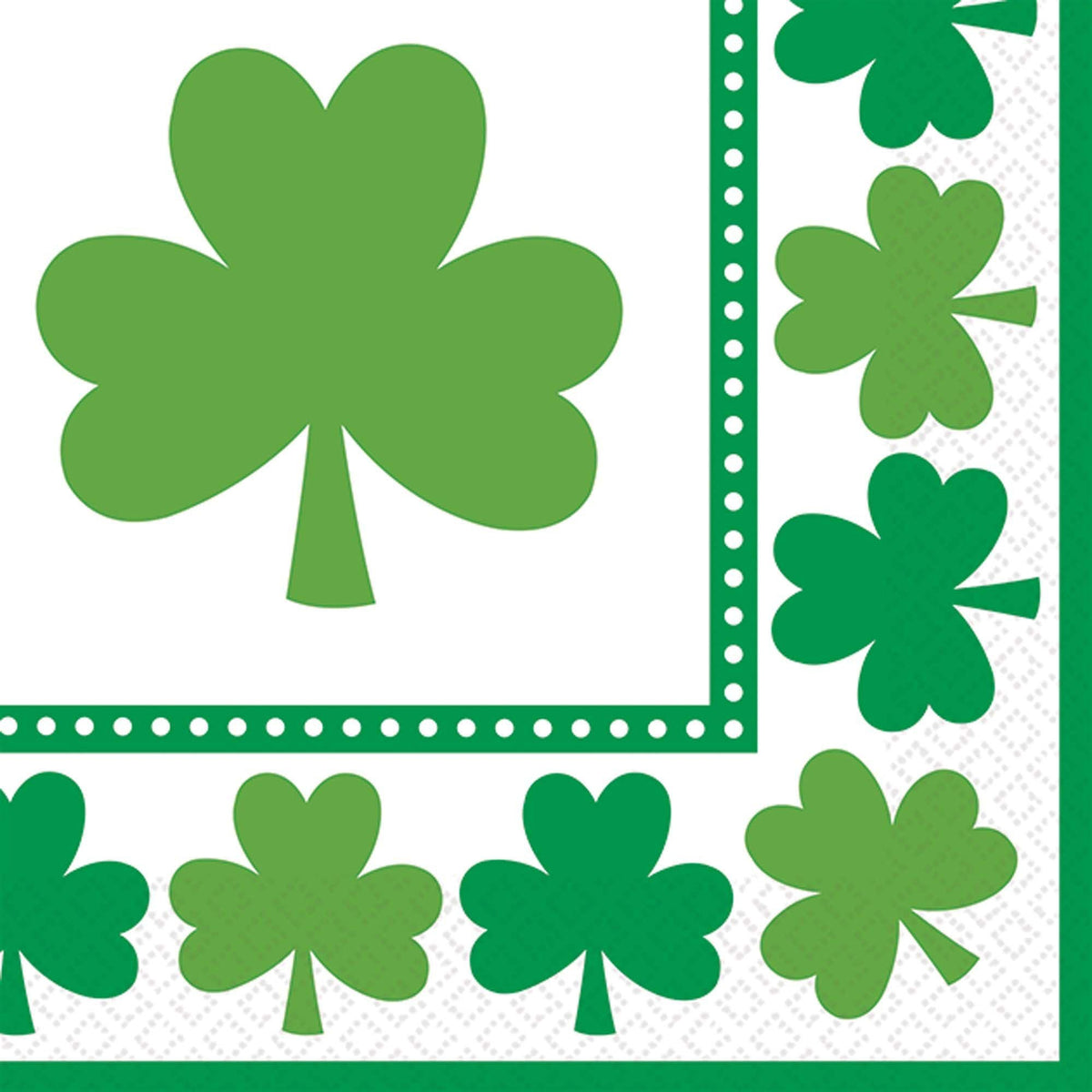 Amscan HOLIDAY: ST. PAT&#39;S Lucky Shamrock Beverage Napkins