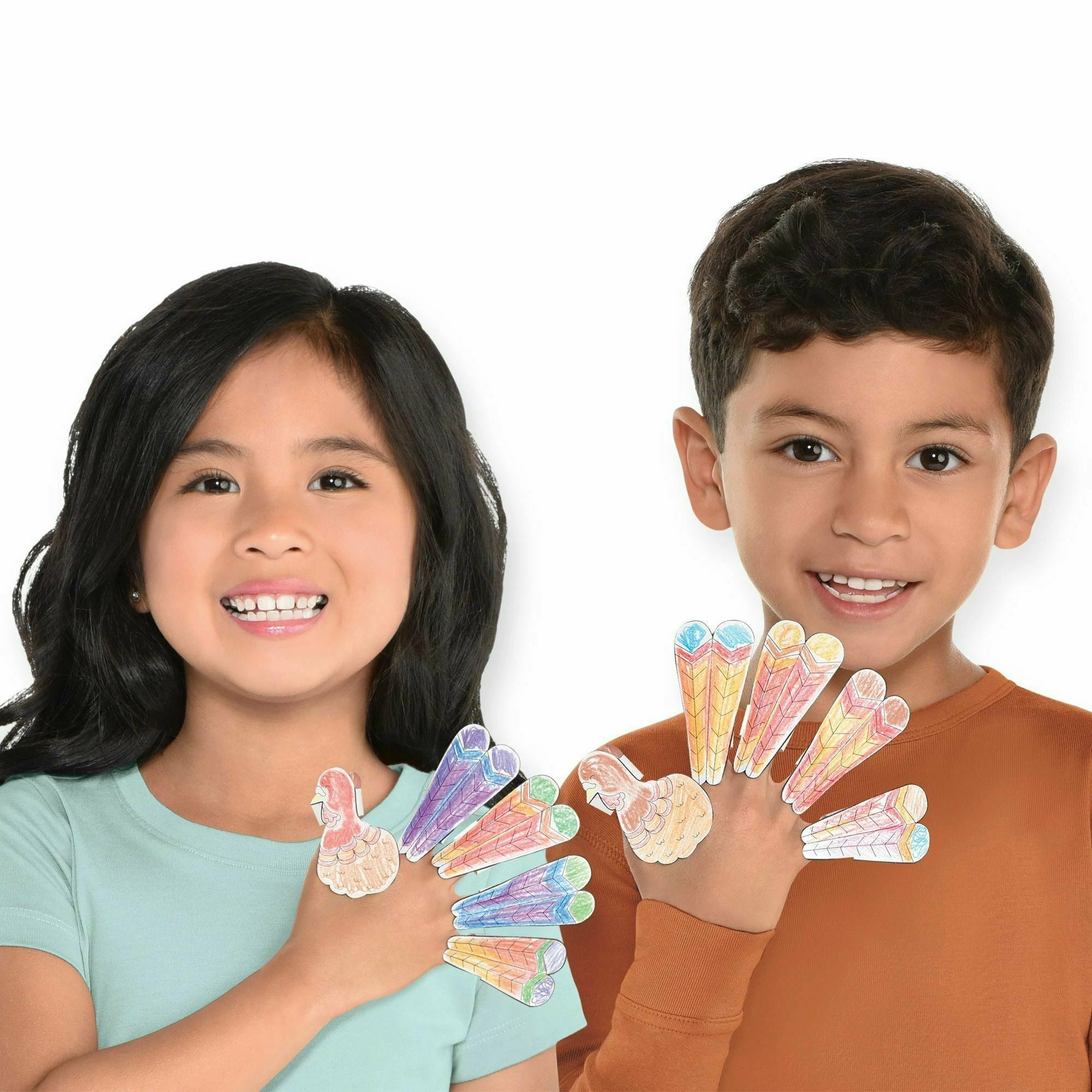 Amscan HOLIDAY: THANKSGIVING Color-In Thanksgiving Finger Puppet Kit