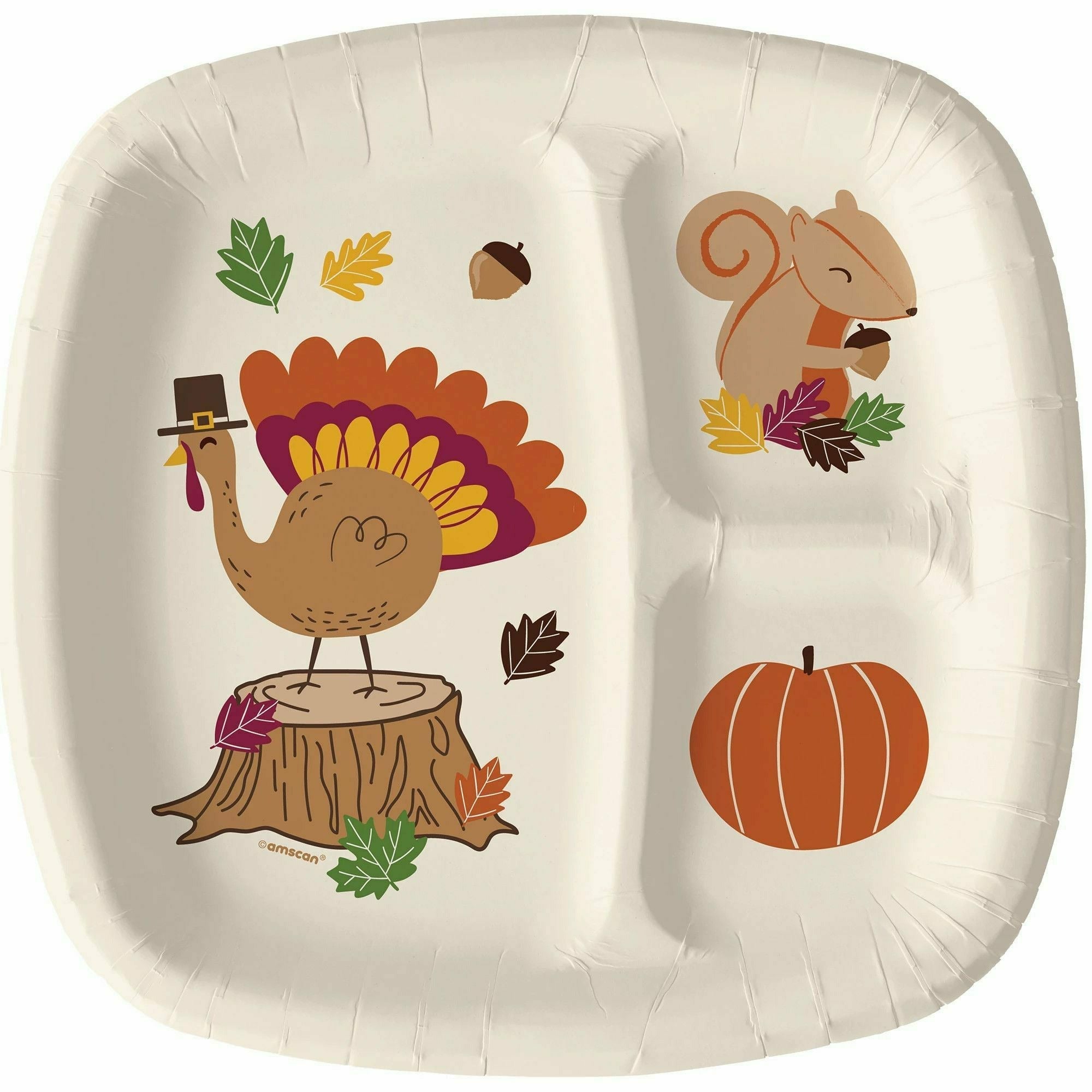 Amscan HOLIDAY: THANKSGIVING Kid's Divided Paper Plate