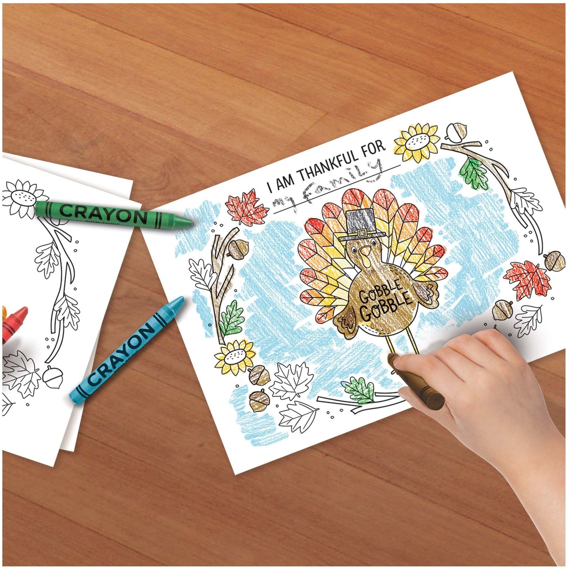 Amscan HOLIDAY: THANKSGIVING Thanksgiving Coloring Paper Placemats