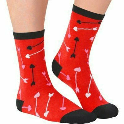 Amscan HOLIDAY: VALENTINES Adult Heart Arrowhead Crew Socks Valentine's Day