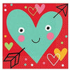 Amscan HOLIDAY: VALENTINES Heart Face Beverage Napkins 36ct