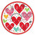 Amscan HOLIDAY: VALENTINES Heart Face Dessert Plates 18ct