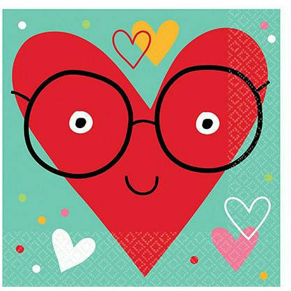 Amscan HOLIDAY: VALENTINES Heart Face Lunch Napkins 36ct