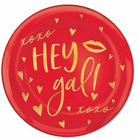 Amscan HOLIDAY: VALENTINES Hey Gal Dessert Plates 4ct