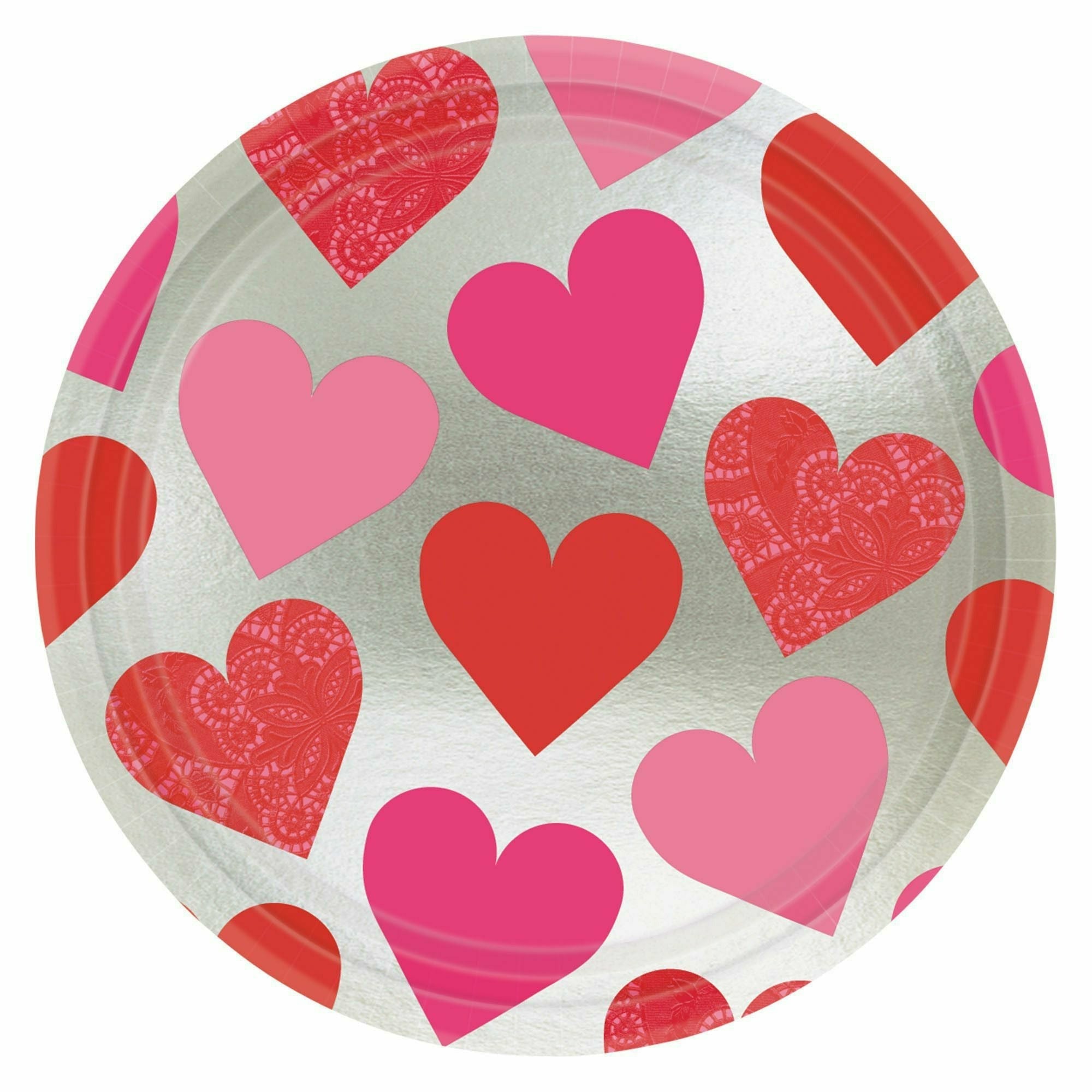 Amscan HOLIDAY: VALENTINES Key To Your Heart Metallic Plates, 9"