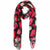 Amscan HOLIDAY: VALENTINES Lightweight Black Scarf with Red, White, and Pink Hearts