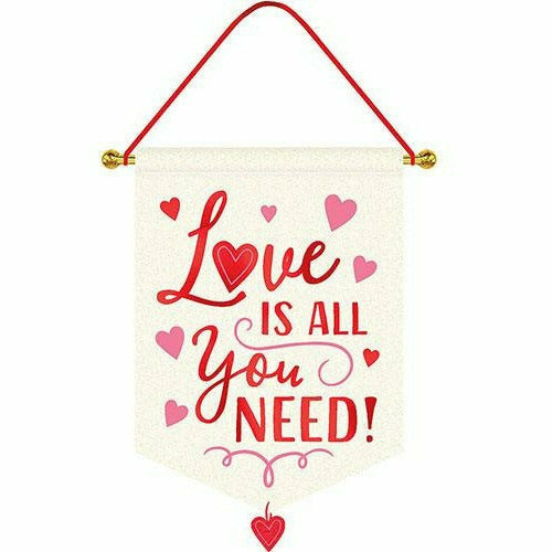 Amscan HOLIDAY: VALENTINES Love is All You Need Fabric Sign