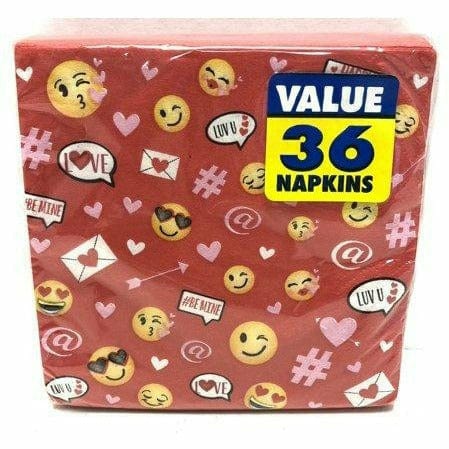 Amscan HOLIDAY: VALENTINES Valentine Emoji Beverage Napkins