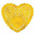 Amscan HOLIDAY: VALENTINES Valentine's Heart Gold Doilies