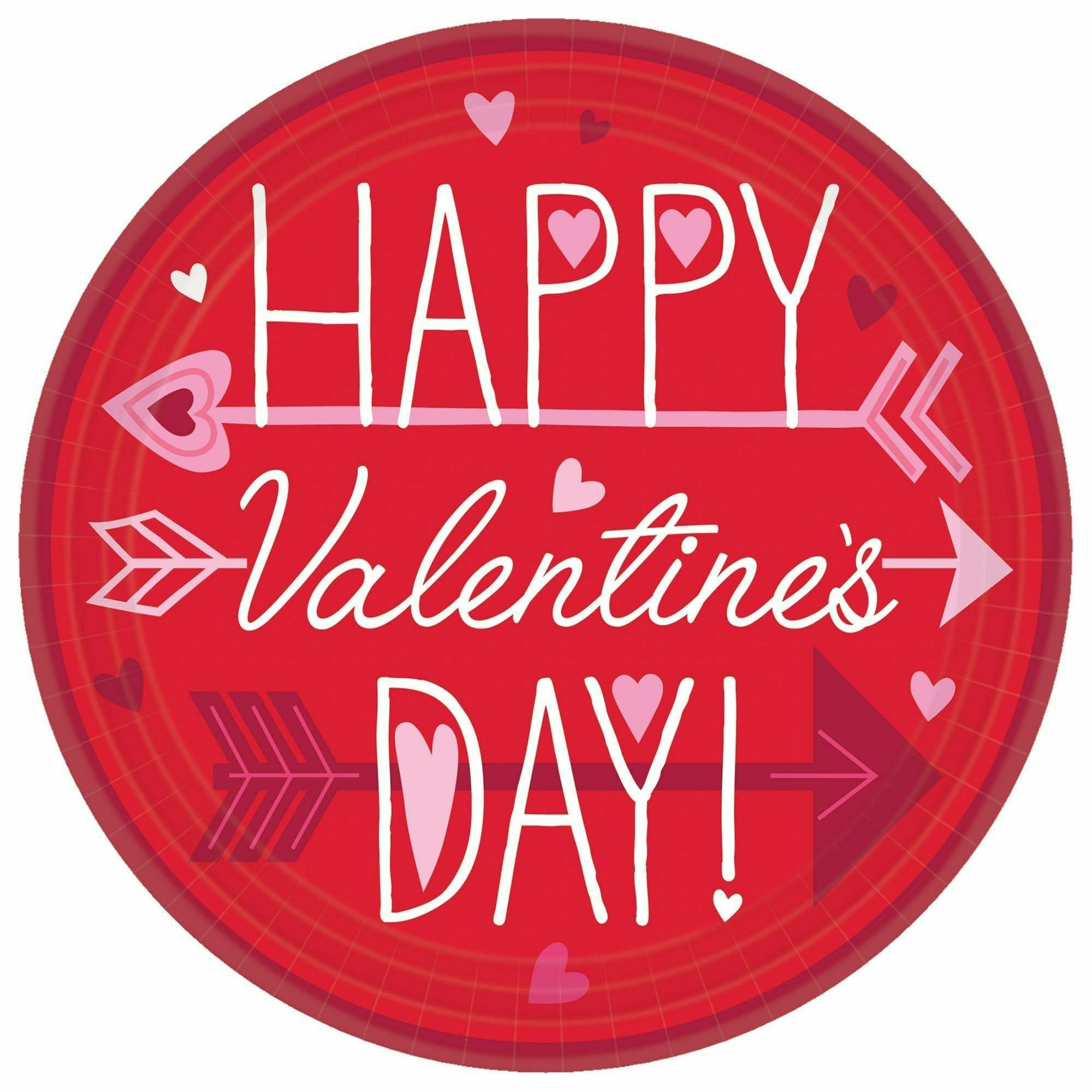 Amscan HOLIDAY: VALENTINES Valentine Wishes 7" Round Paper Plate