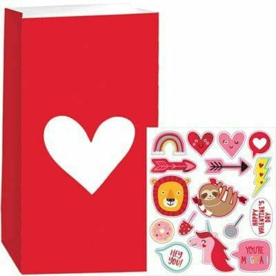 Amscan HOLIDAY: VALENTINES Valentines Day Decorate Your Bag Kit - Pack of 3