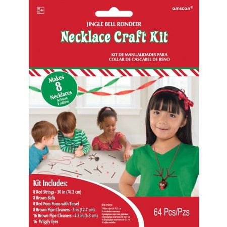 Amscan Jinglebell Reindeer Necklace Craft Kit