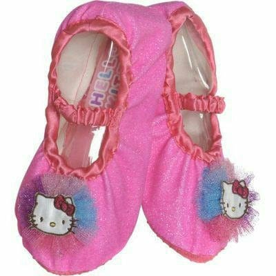 Amscan Kids Girls Rainbow Hello Kitty Slipper Shoes Hot/pink