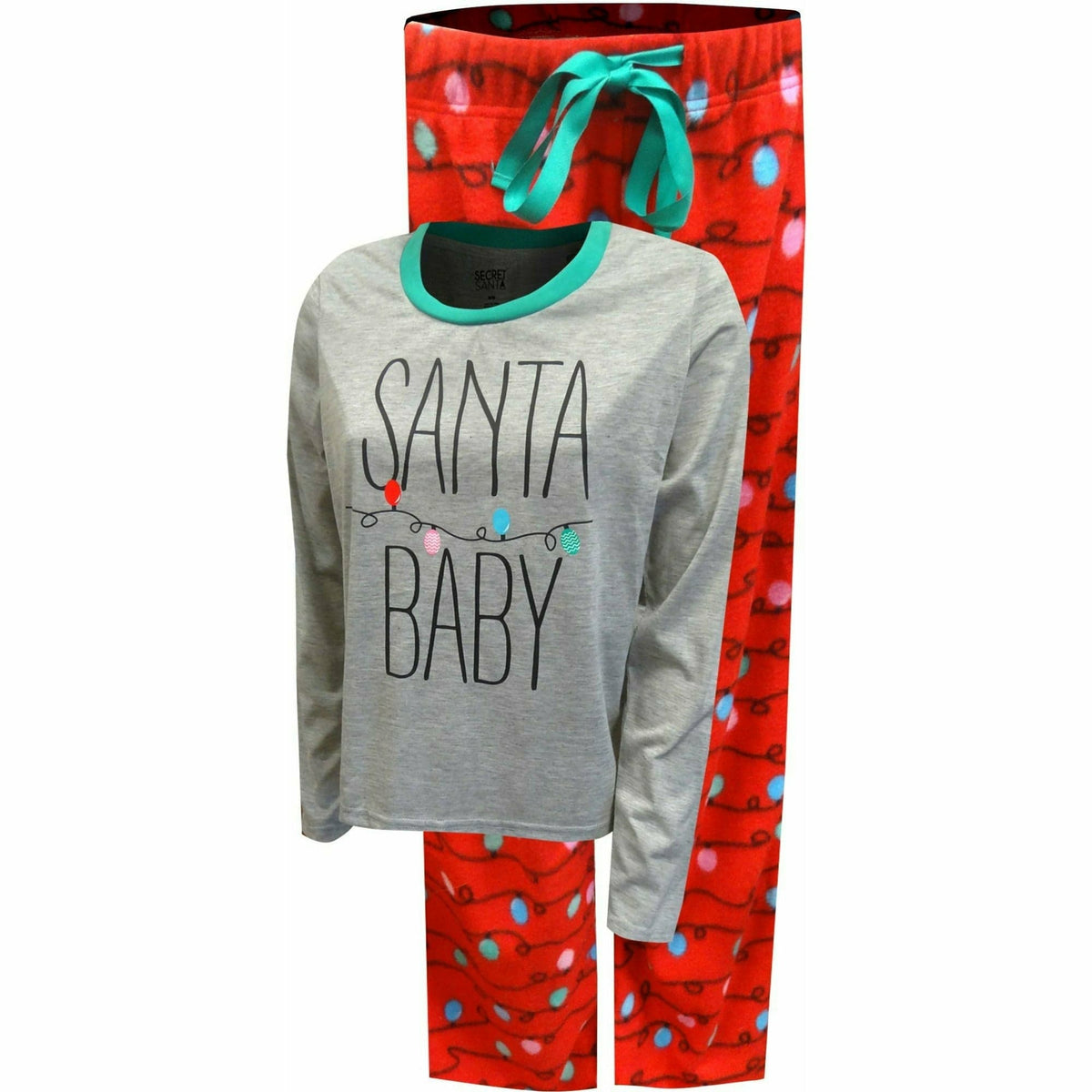 Amscan L Women&#39;s Santa Baby Christmas Ladies Pajama