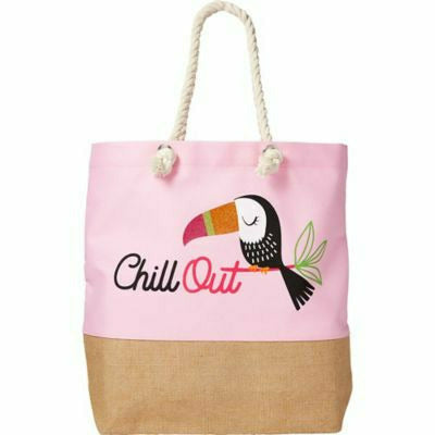 Amscan LUAU Chill Out Burlap Tote Bag
