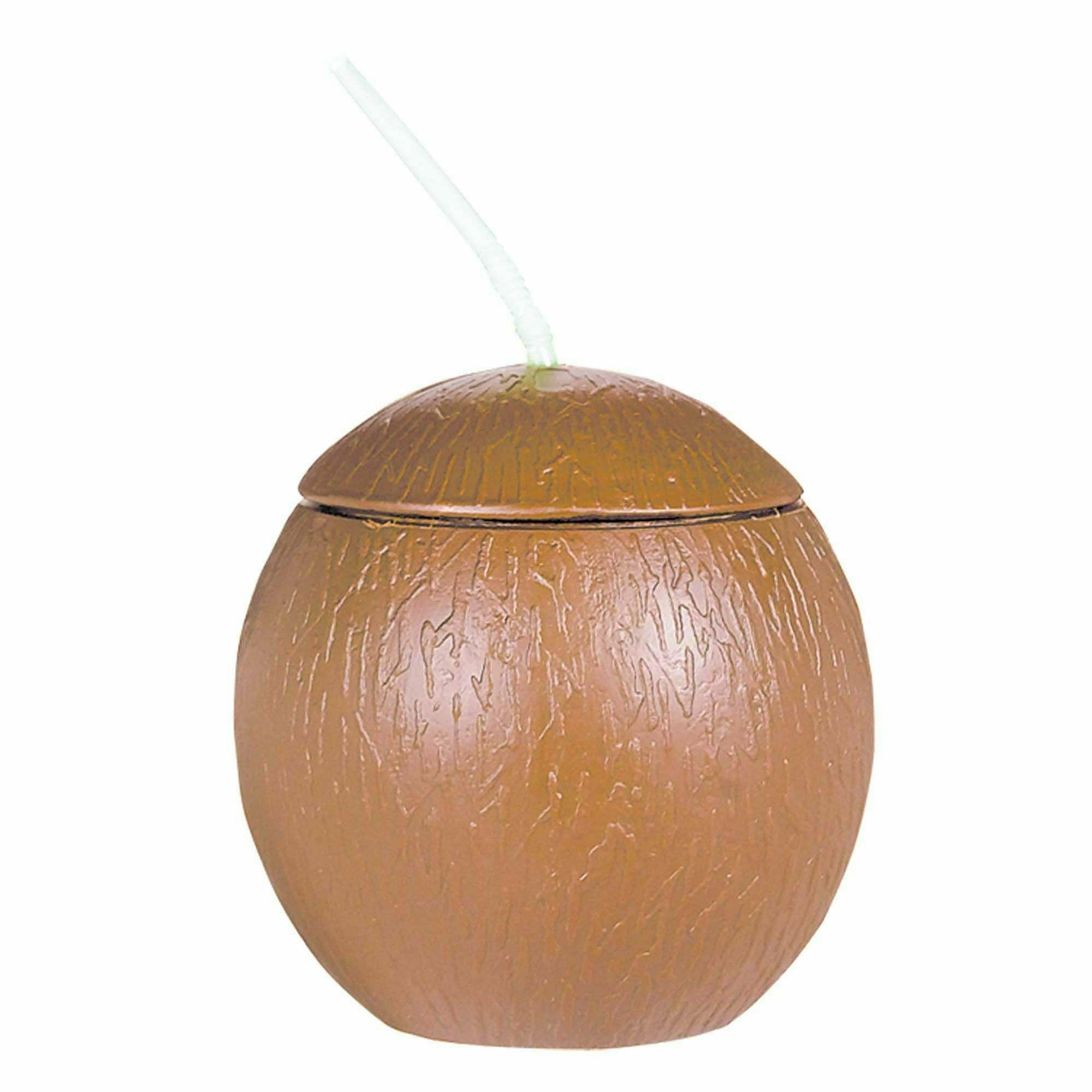 Amscan LUAU Default-Title Coconut Shaped Cup w/Straw