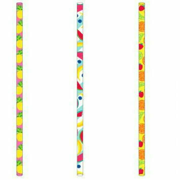 Amscan LUAU Fruit Paper Straws