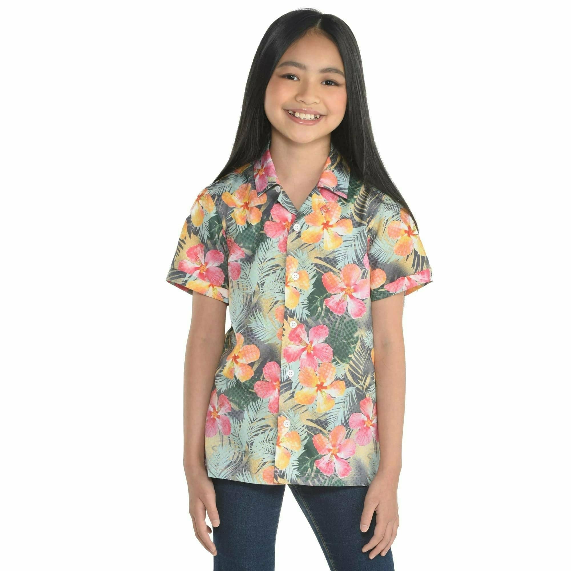 Amscan LUAU Large/X-Large Floral Hawaiian Shirt - Childs