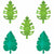 Amscan LUAU Palm Leaf Cutouts 8ct
