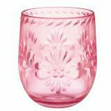 Amscan LUAU Pink Floral Stemless Wine Glass