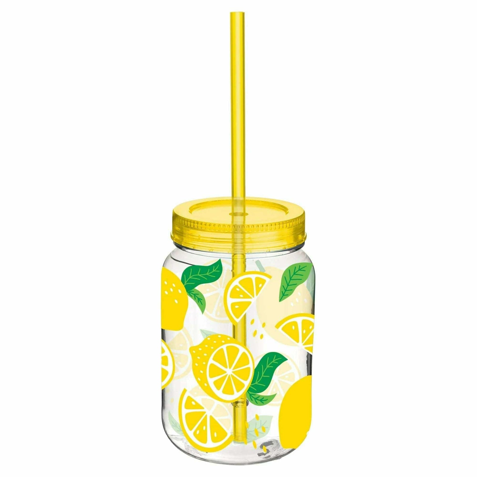 Amscan LUAU Summer Lemon Mason Cup with Straw