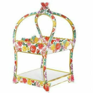 Amscan LUAU TREAT STAND BRIGHT FLOWERS - H8