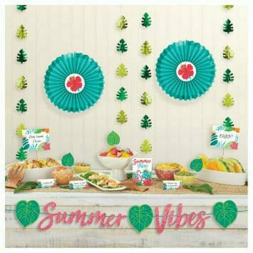 Amscan LUAU TROPICAL BUFFET KIT