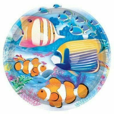 Amscan LUAU Tropical Summer Dessert Plates