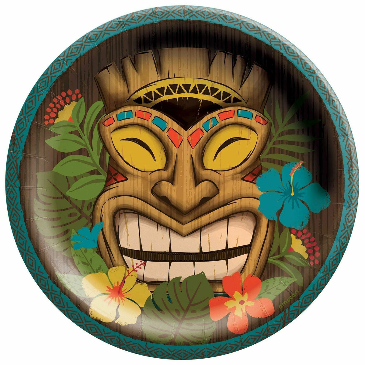 Amscan LUAU Vintage Tiki 6 3/4&quot; Plates