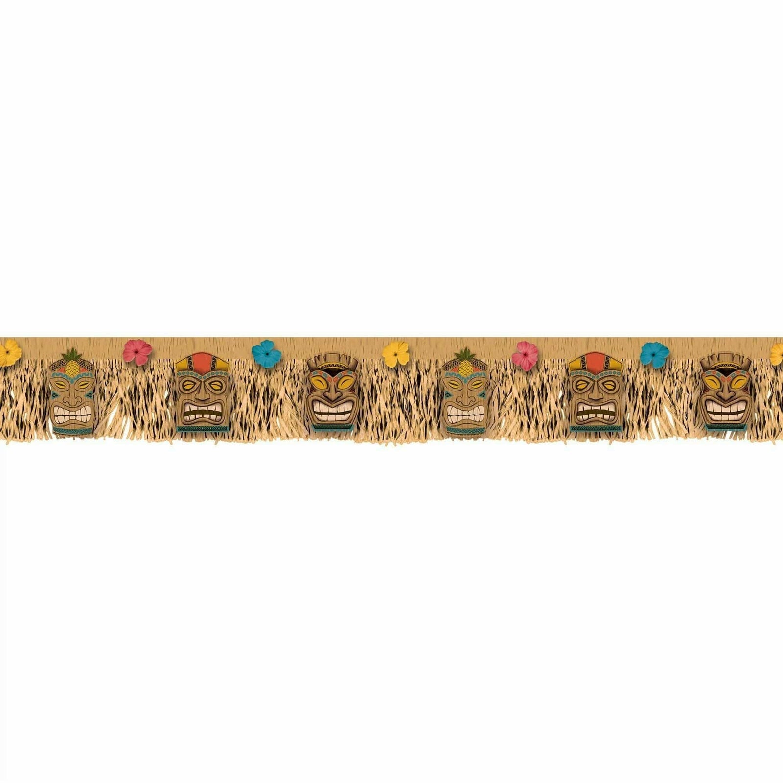 Amscan LUAU Vintage Tiki Fringe Banner