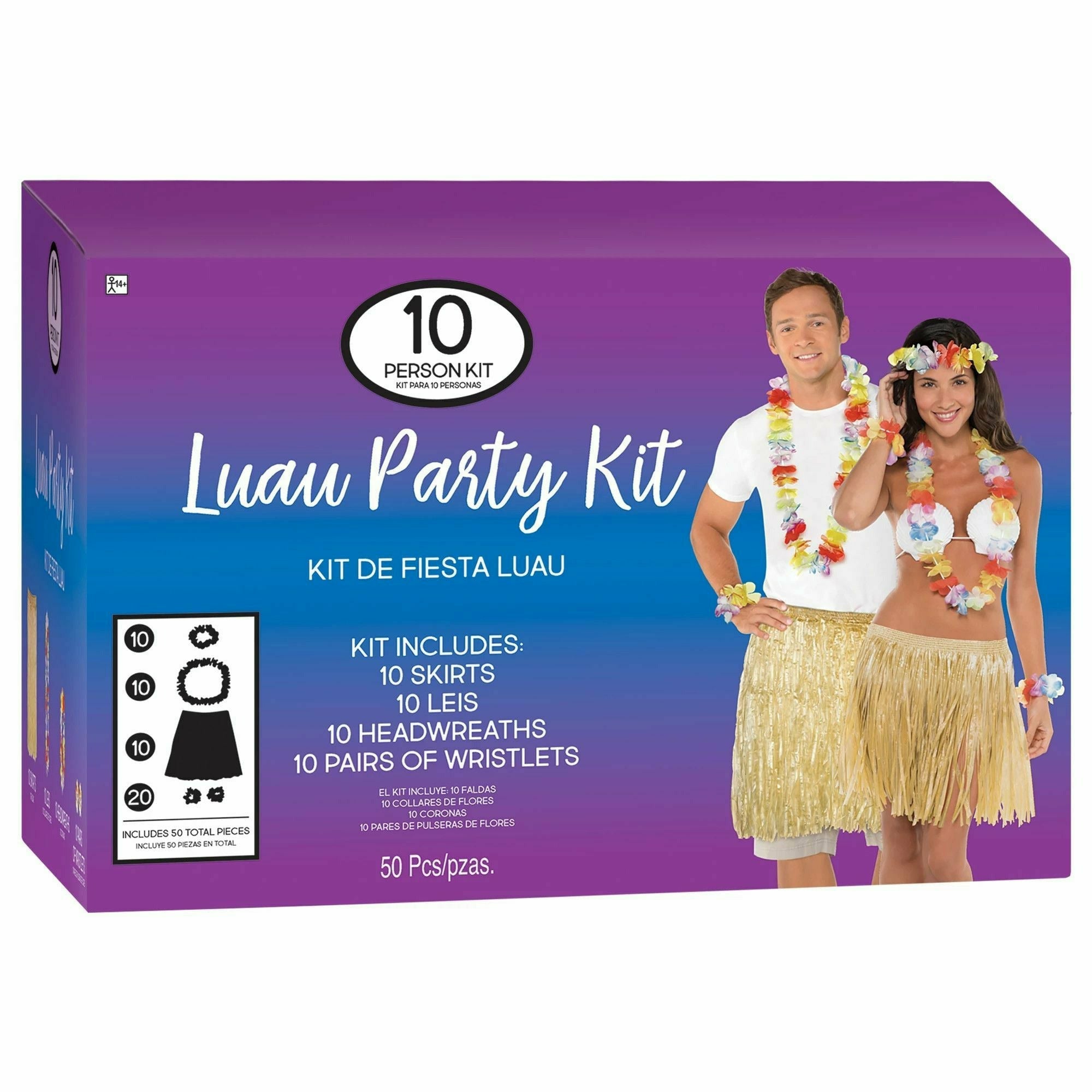 Amscan LUAU Wearables Luau Party Kit - 10 Person Kit
