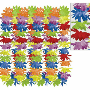 AMSCAN LUAU Wearables Rainbow Floral Leis 25ct