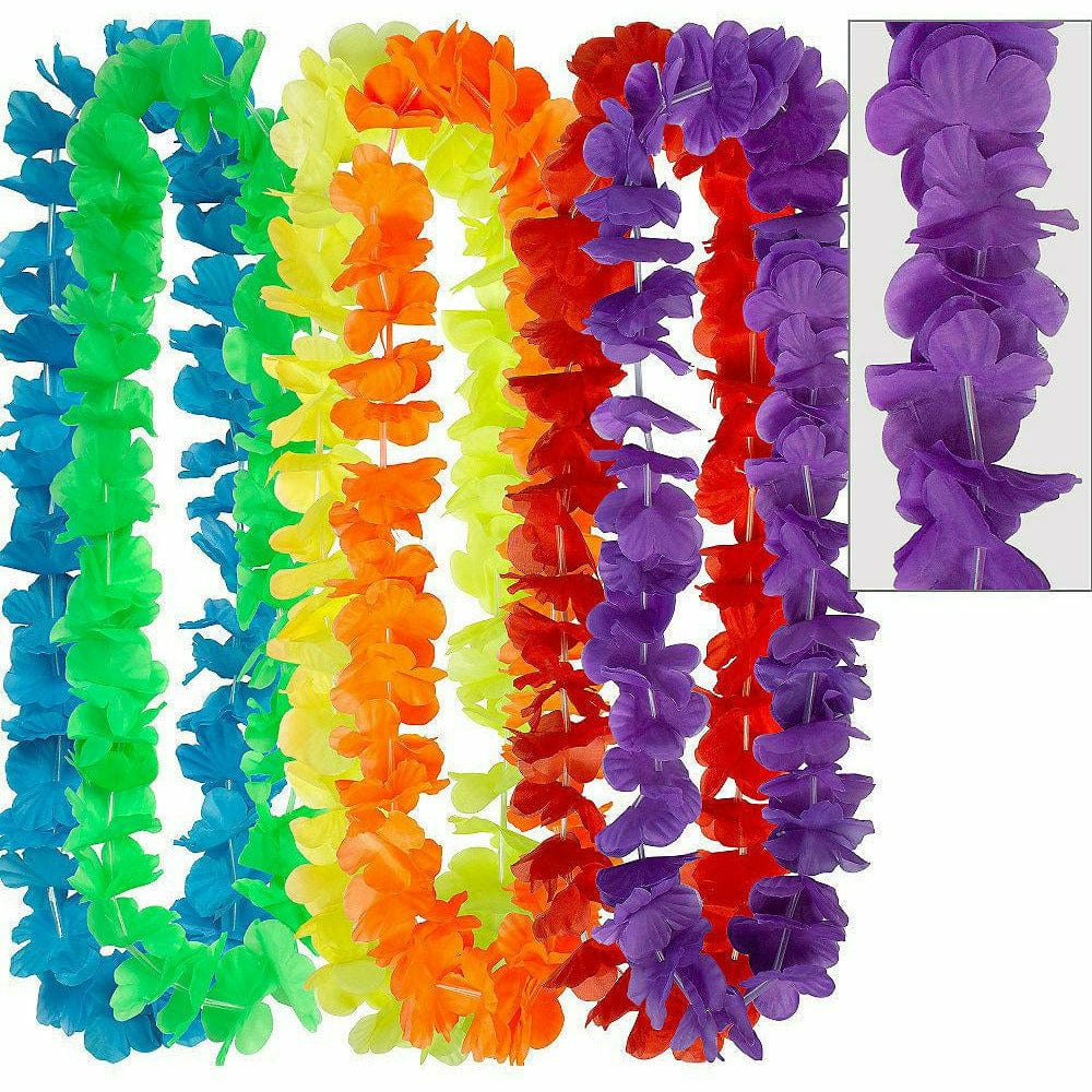 Amscan LUAU Wearables Rainbow Flower Leis 6ct