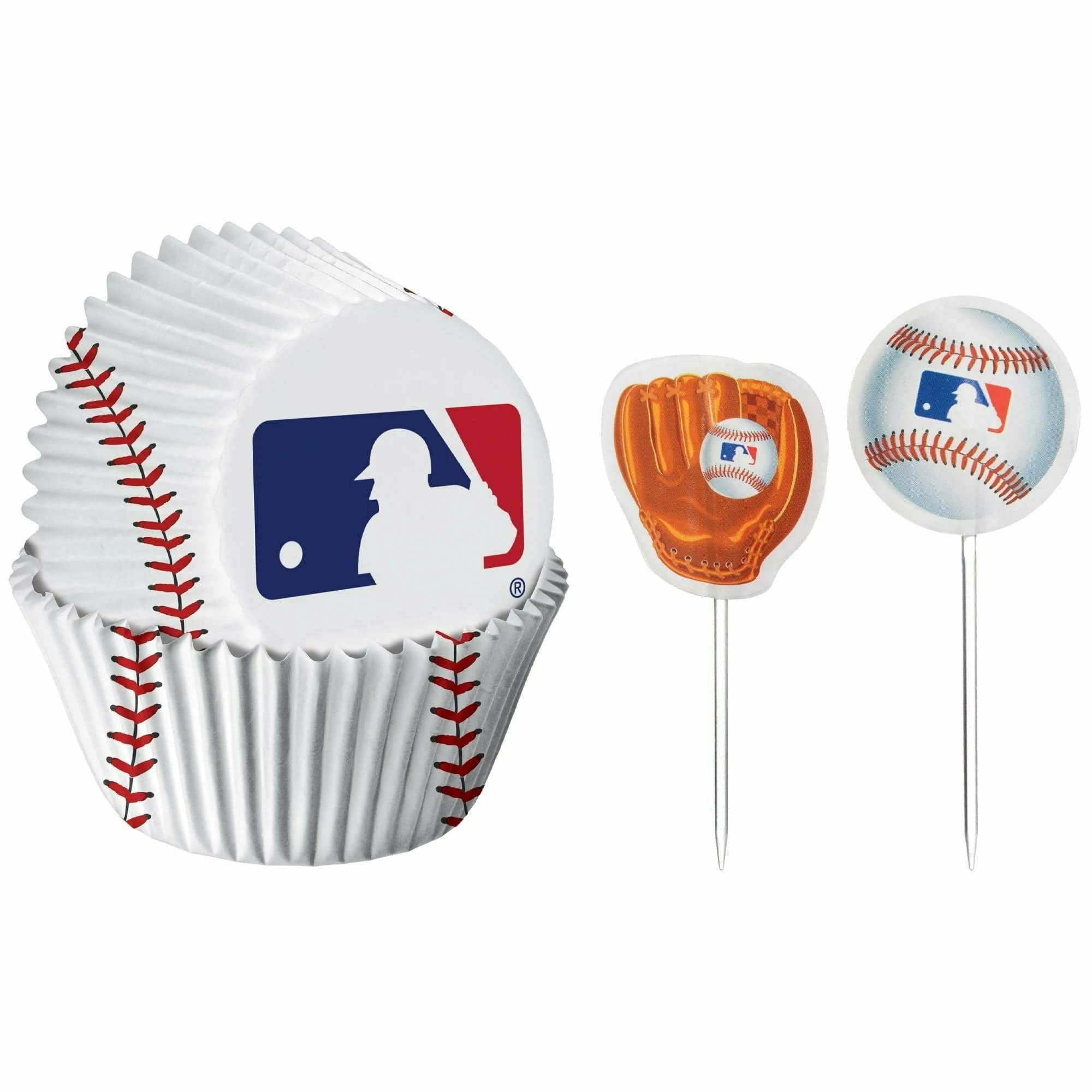 Amscan MLB Cupcake Cases & Picks
