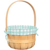 AMSCAN Round Wood Chip Basket - Blue